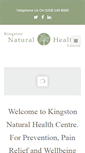 Mobile Screenshot of kingstonnaturalhealth.com
